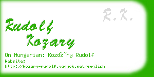 rudolf kozary business card